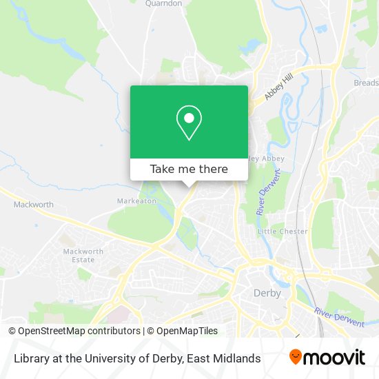 Library at the University of Derby map