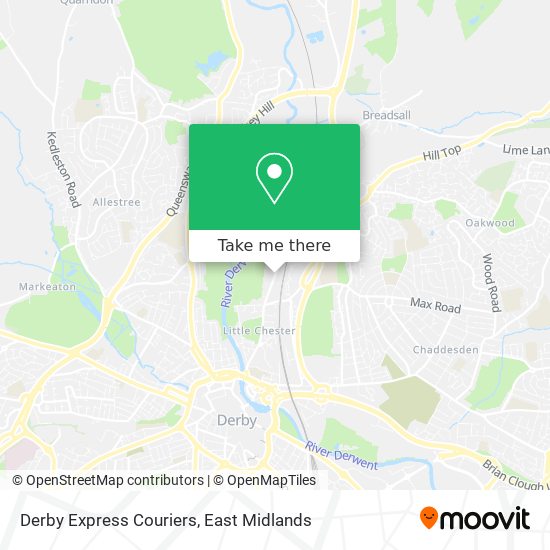 Derby Express Couriers map