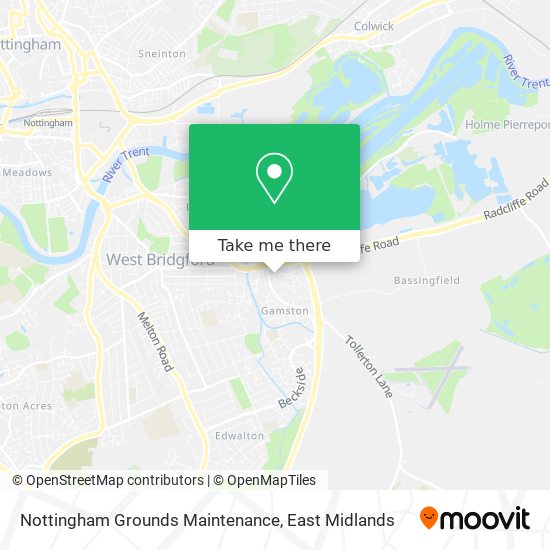 Nottingham Grounds Maintenance map