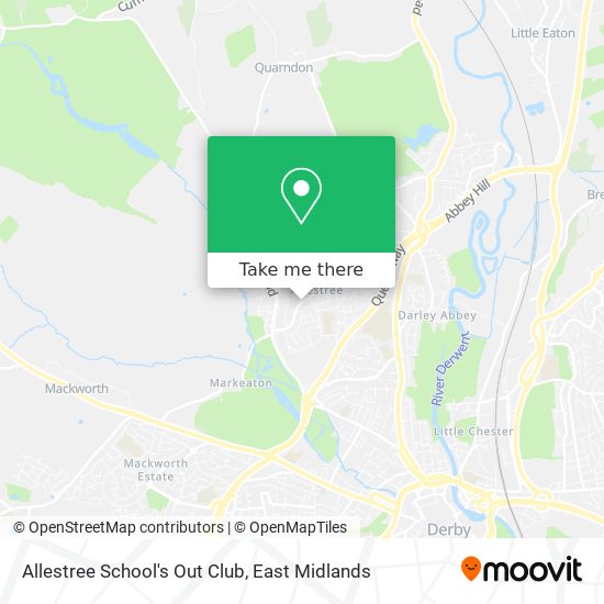 Allestree School's Out Club map