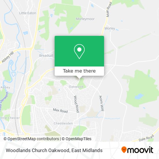 Woodlands Church Oakwood map