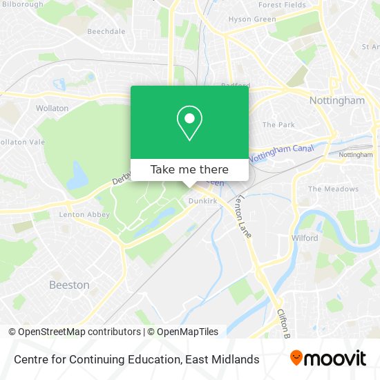 Centre for Continuing Education map