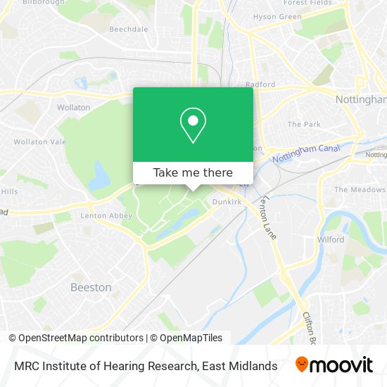 MRC Institute of Hearing Research map