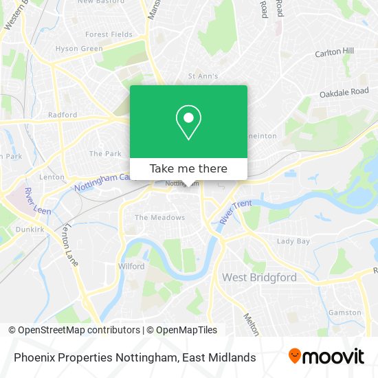Phoenix Properties Nottingham map