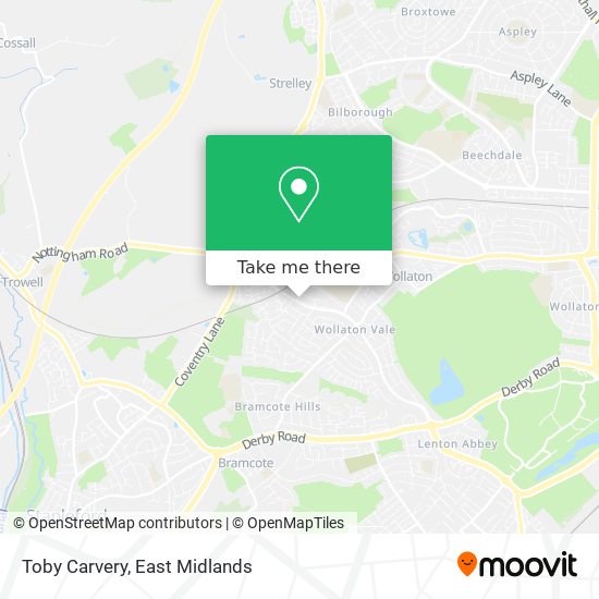 Toby Carvery map