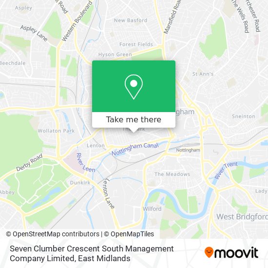 Seven Clumber Crescent South Management Company Limited map