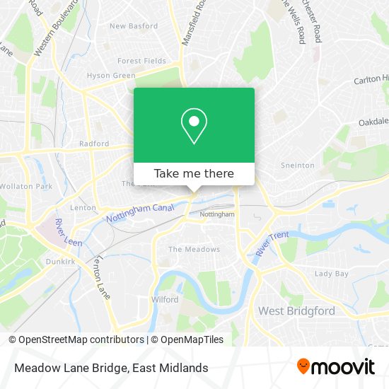 Meadow Lane Bridge map