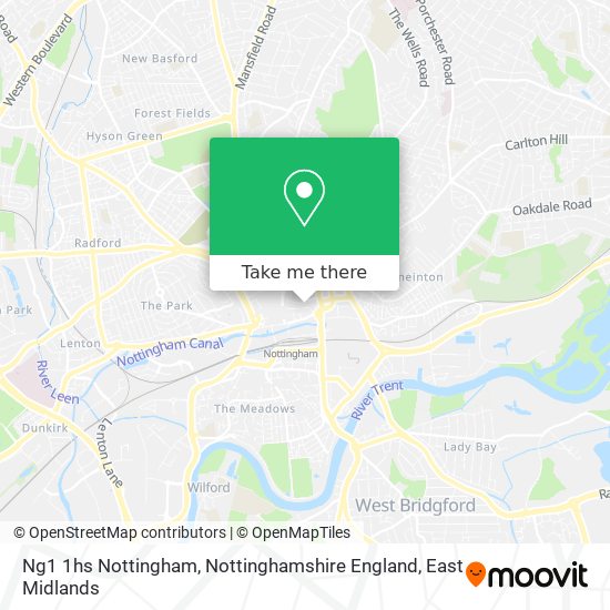 Ng1 1hs Nottingham, Nottinghamshire England map