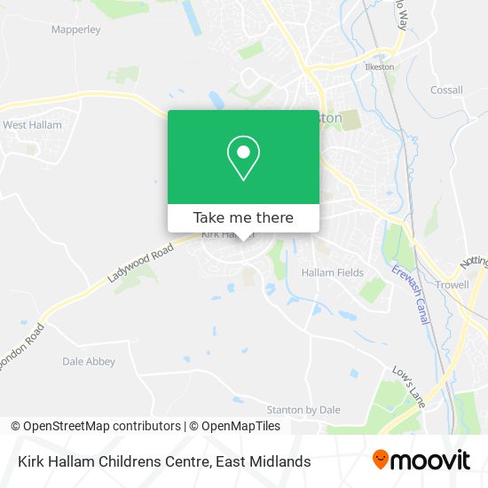 Kirk Hallam Childrens Centre map