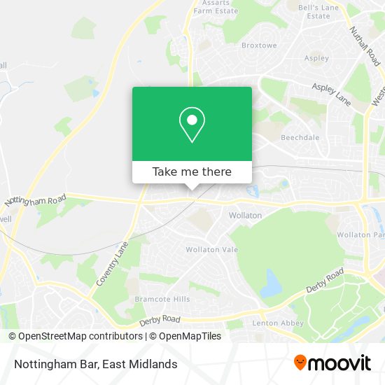 Nottingham Bar map