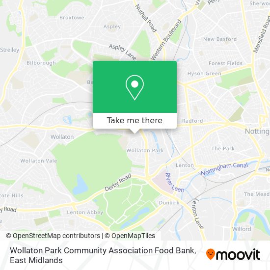 Wollaton Park Community Association Food Bank map