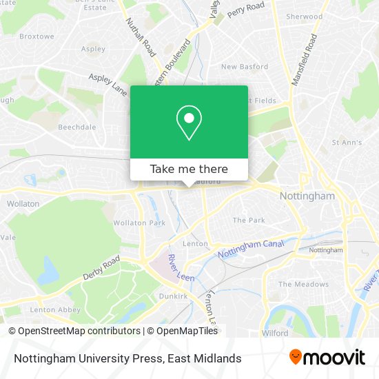 Nottingham University Press map