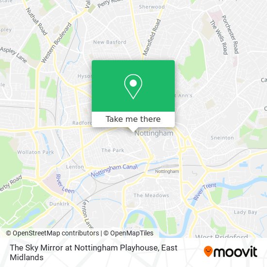 The Sky Mirror at Nottingham Playhouse map