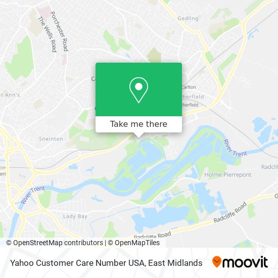 Yahoo Customer Care Number USA map