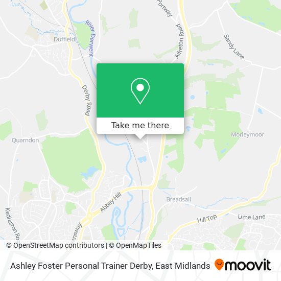 Ashley Foster Personal Trainer Derby map