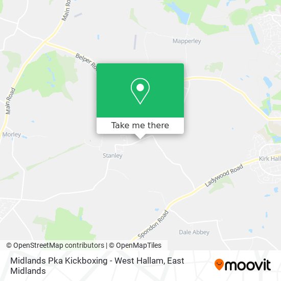 Midlands Pka Kickboxing - West Hallam map