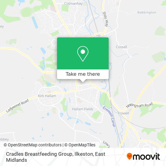 Cradles Breastfeeding Group, Ilkeston map
