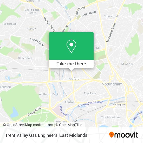 Trent Valley Gas Engineers map