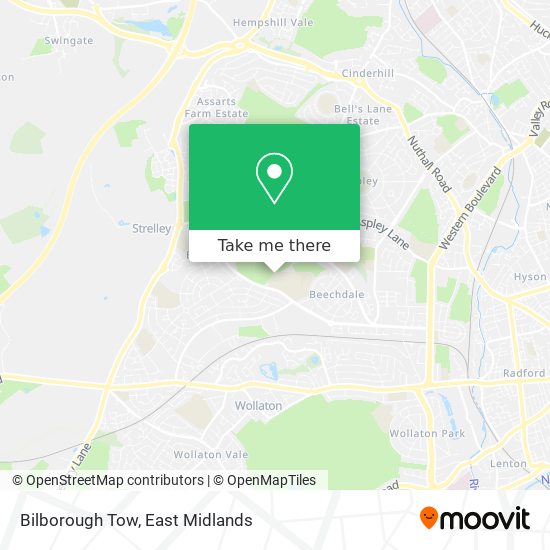 Bilborough Tow map