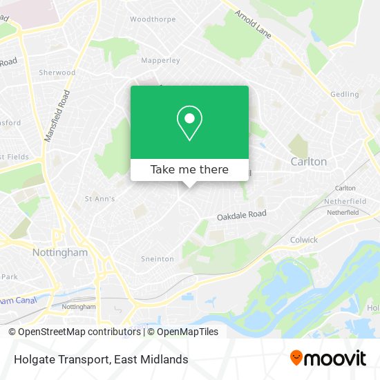 Holgate Transport map