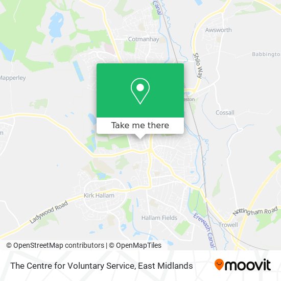 The Centre for Voluntary Service map