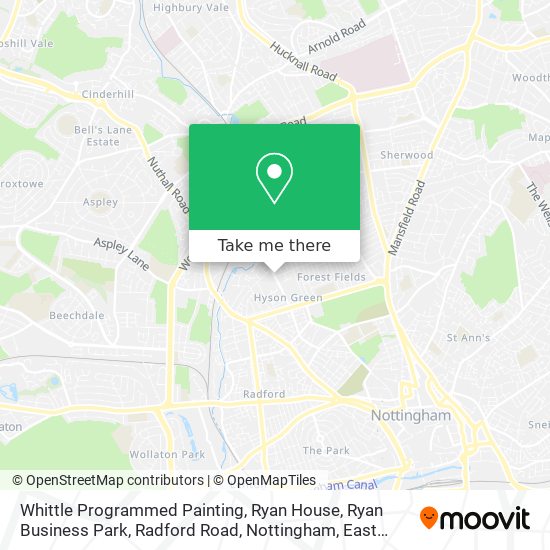 Whittle Programmed Painting, Ryan House, Ryan Business Park, Radford Road, Nottingham map