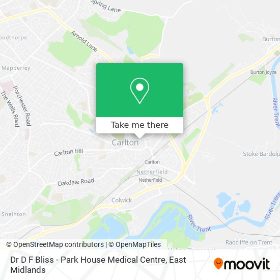 Dr D F Bliss - Park House Medical Centre map