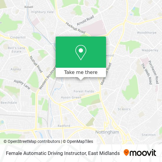 Female Automatic Driving Instructor map