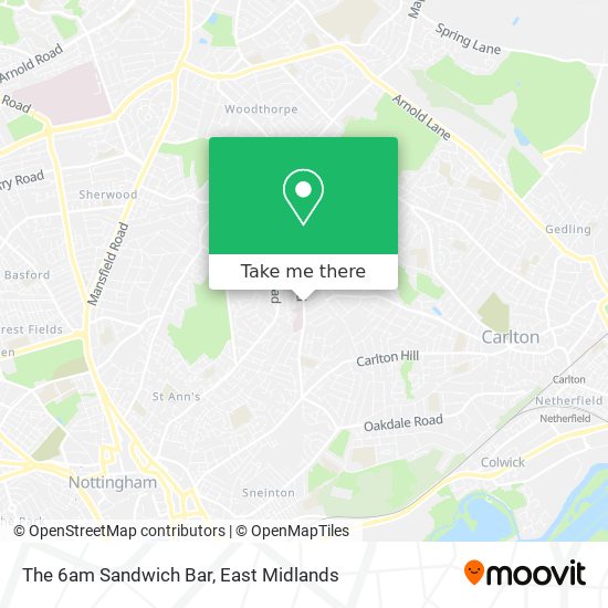 The 6am Sandwich Bar map