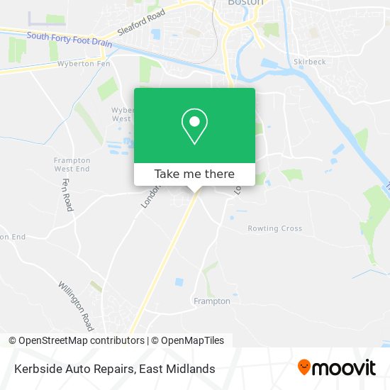 Kerbside Auto Repairs map