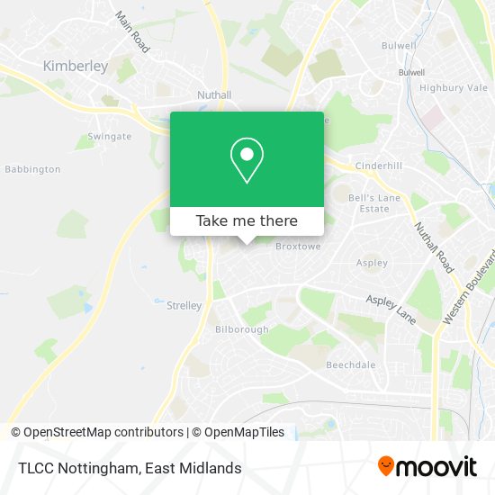 TLCC Nottingham map