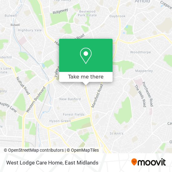 West Lodge Care Home map
