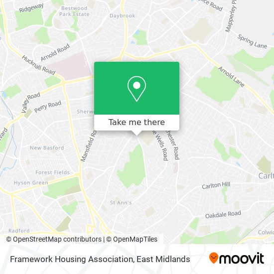 Framework Housing Association map