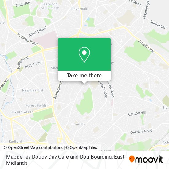 Mapperley Doggy Day Care and Dog Boarding map