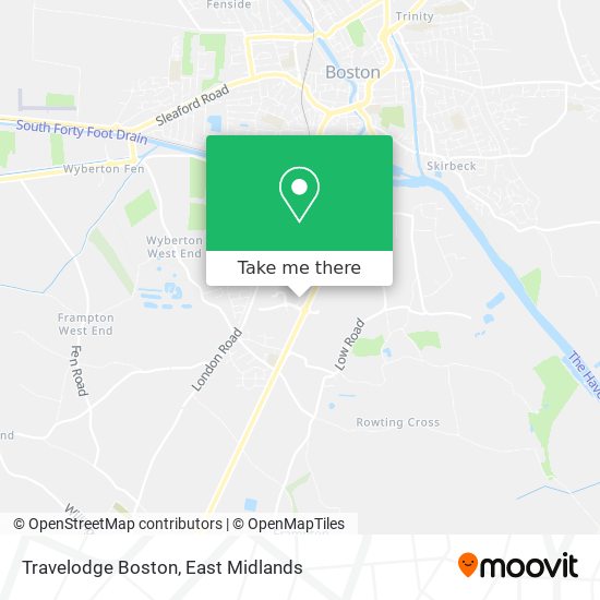 Travelodge Boston map