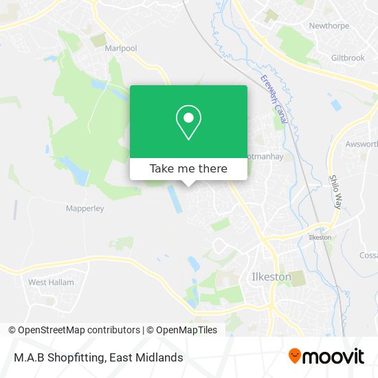 M.A.B Shopfitting map