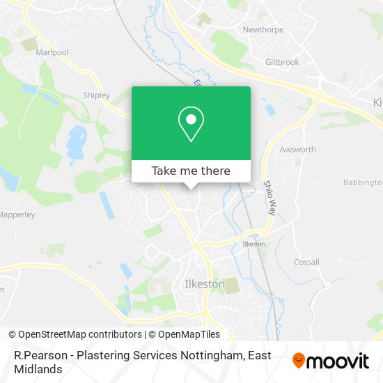 R.Pearson - Plastering Services Nottingham map