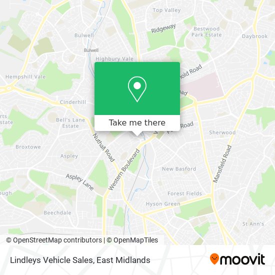 Lindleys Vehicle Sales map