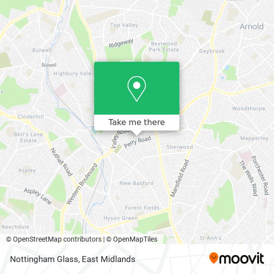 Nottingham Glass map