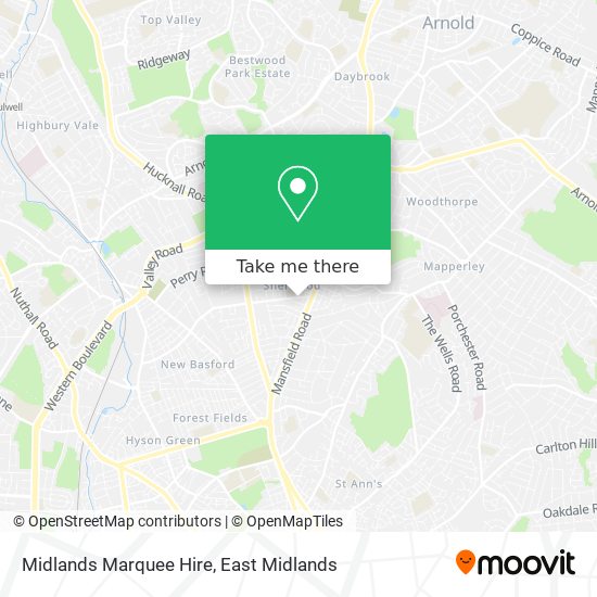 Midlands Marquee Hire map