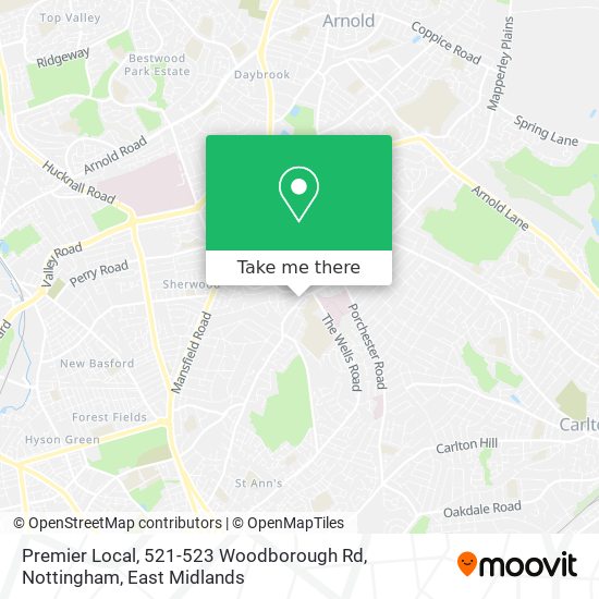 Premier Local, 521-523 Woodborough Rd, Nottingham map