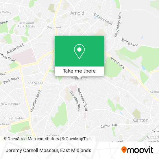 Jeremy Carnell Masseur map