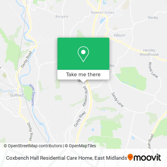 Coxbench Hall Residential Care Home map