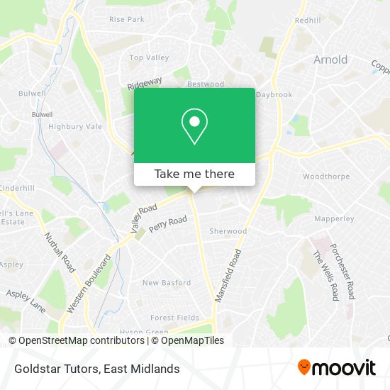 Goldstar Tutors map