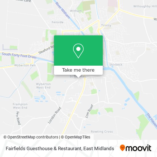 Fairfields Guesthouse & Restaurant map