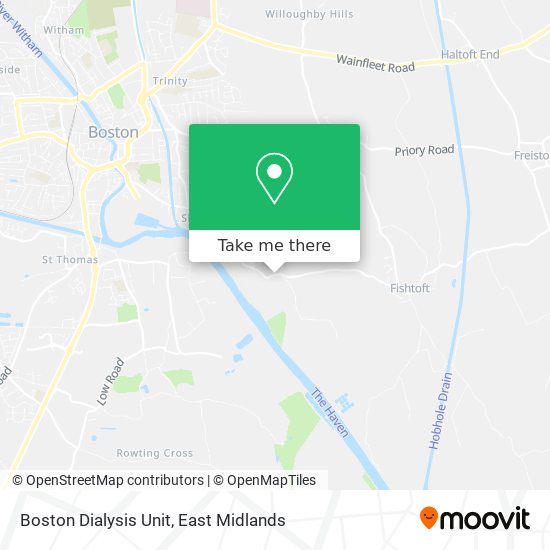 Boston Dialysis Unit map