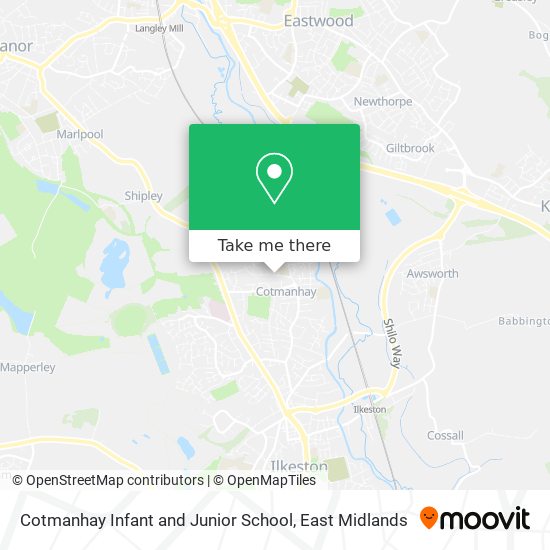 Cotmanhay Infant and Junior School map