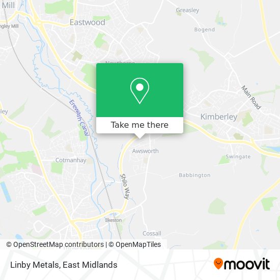 Linby Metals map