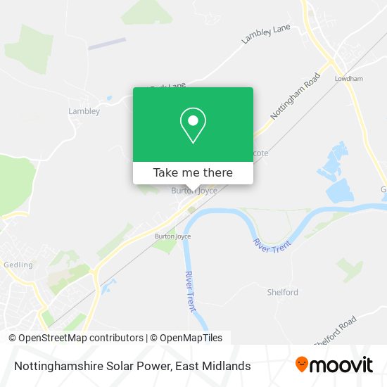 Nottinghamshire Solar Power map