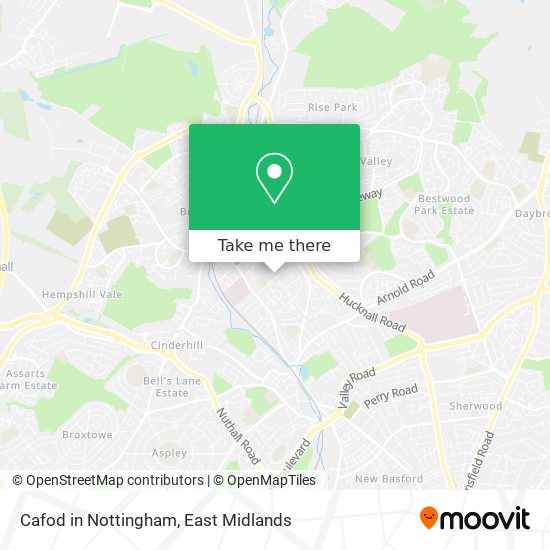 Cafod in Nottingham map